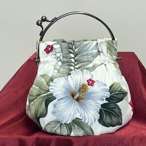 Abba Hawaiian Woven Cotton Handled Clutch Made in Hawaii Purse